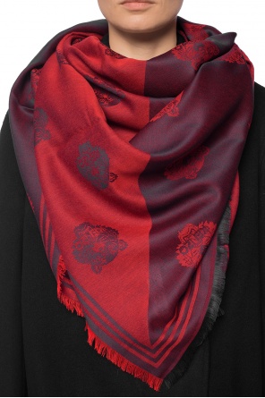 Patterned shawl with tiger head motif, zdjęcie 2 Patterned shawl with tiger head motif od Kenzo